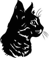 Sokoke Cat  silhouette portrait vector