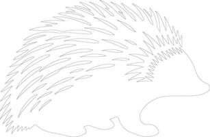 echidna   outline silhouette vector
