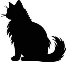 Ragdoll Cat  black silhouette vector