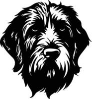 Wirehaired Pointing Griffon  silhouette portrait vector