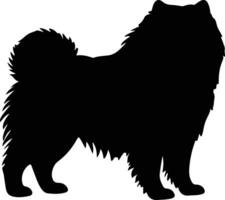 Chow Chow   black silhouette vector