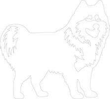 Samoyed  outline silhouette vector