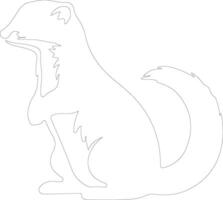 weasel  outline silhouette vector