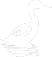 loon  outline silhouette vector