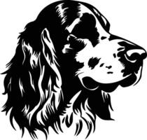 English Setter  silhouette portrait vector