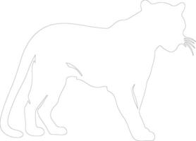 panther  outline silhouette vector
