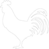 chicken outline silhouette vector