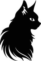 Minskin Cat  silhouette portrait vector