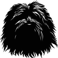 Puli  silhouette portrait vector