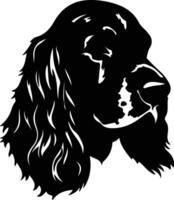 English Cocker Spaniel  silhouette portrait vector