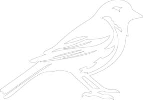 sparrow outline silhouette vector