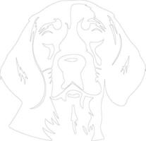 Beagle  outline silhouette vector