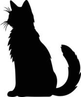 somalí gato negro silueta vector