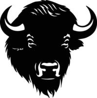 bison  silhouette portrait vector