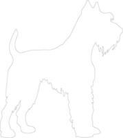 Irish Terrier outline silhouette vector
