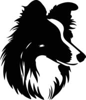 Shetland Sheepdog  silhouette portrait vector