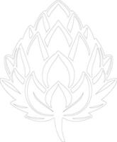 artichoke  outline silhouette vector