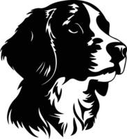 Brittany Spaniel  silhouette portrait vector