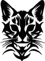 Toyger Cat silhouette portrait vector