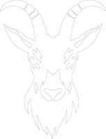 goat outline silhouette vector