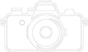 Camera icon  outline silhouette vector