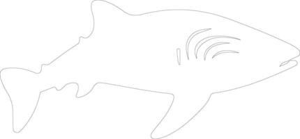 whale shark outline silhouette vector