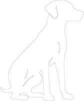 hound  outline silhouette vector