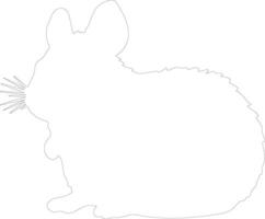 chinchilla outline silhouette vector