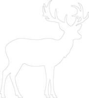 deer outline silhouette vector