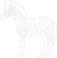 quagga   outline silhouette vector