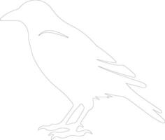 crow outline silhouette vector