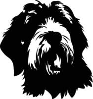 perro de nutria silueta retrato vector