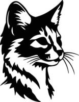 Sand Cat  silhouette portrait vector