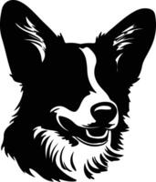 Pembroke Welsh Corgi  silhouette portrait vector