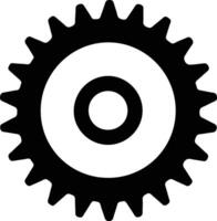 Gear icon  black silhouette vector