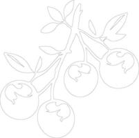 crabapple  outline silhouette vector