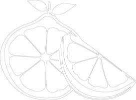 pomelo  outline silhouette vector