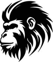 baboon  silhouette portrait vector