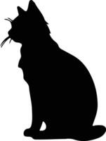 Ussuri Cat  black silhouette vector