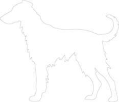 Scottish Deerhound  outline silhouette vector