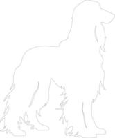 Afghan Hound  outline silhouette vector