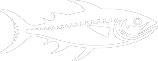 mackerel  outline silhouette vector