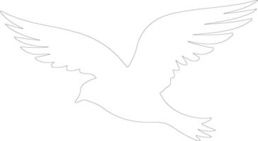 petrel  outline silhouette vector