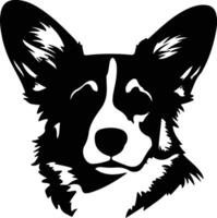 Cardigan Welsh Corgi  silhouette portrait vector