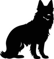 Belgian Sheepdog black silhouette vector