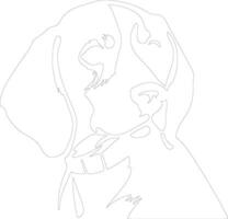 beagle contorno silueta vector