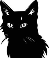 Foldex Cat  silhouette portrait vector