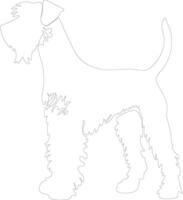 Airedale Terrier  outline silhouette vector