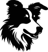 Collie  silhouette portrait vector