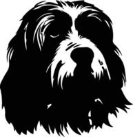 Polish Lowland Sheepdog  silhouette portrait vector